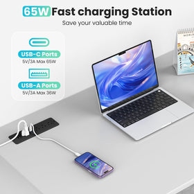 VILONG detailed view of four AC outlets enabling multiple plug‑in devices