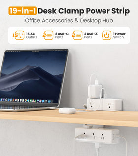 VILONG close-up of clamp mechanism with anti-slip pads ensuring stable desk attachment
