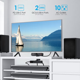 VILONG close-up of USB ports including 20W USB-C for fast device charging