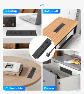 VILONG multiport setup on a conference desk for flexible charging.
