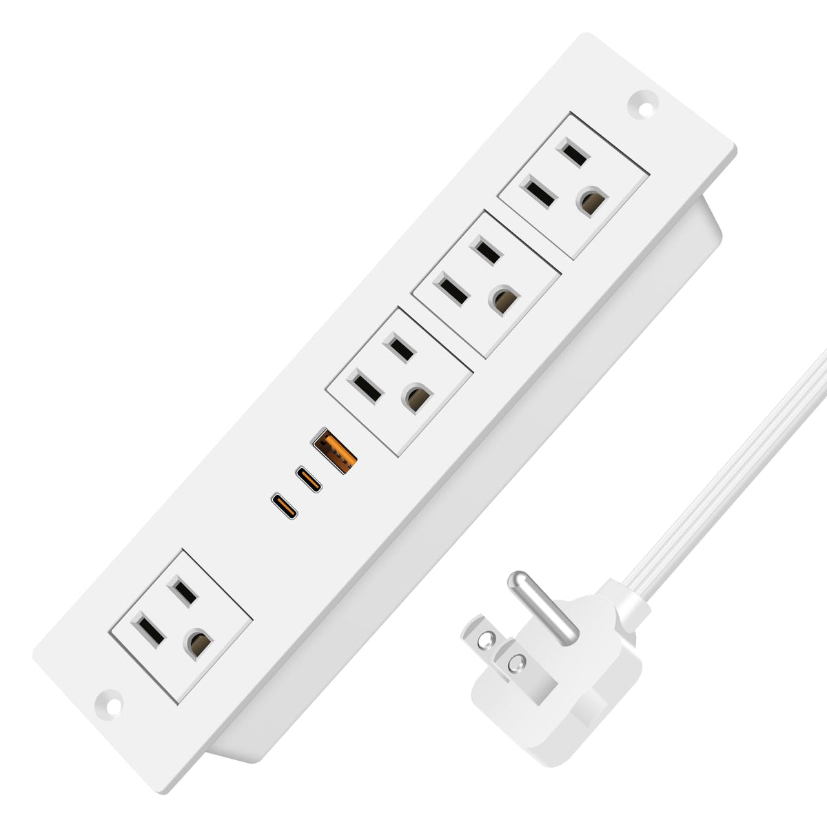 VILONG recessed power strip with USB-C for clutter-free desk setup