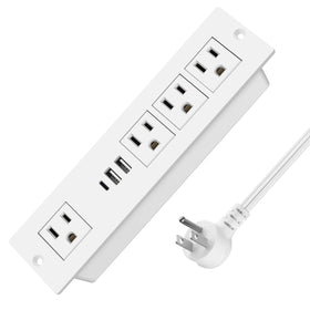 VILONG recessed power strip with USB-C PD for clean desk charging.