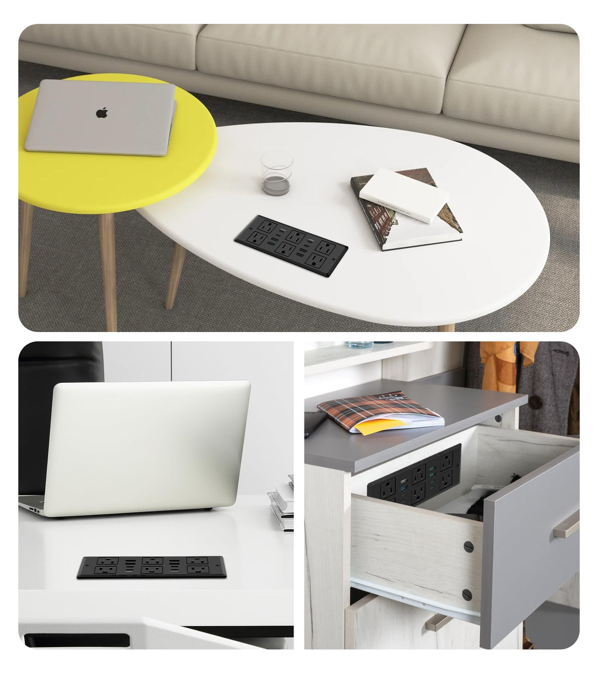 VILONG thin side profile highlighting recessed mount to prevent cable snags