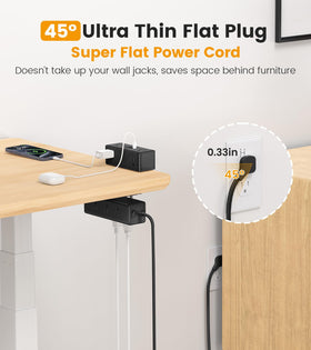 VILONG under-desk mounted view routing cables neatly for improved cable management