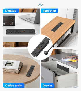 VILONG USB ports trio providing convenient charging while working.