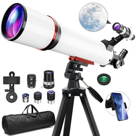 Vilupvie telescope with 90mm aperture delivers bright lunar details