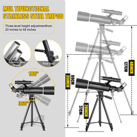 Vilupvie telescope captures daylight landscape viewing in daylight.