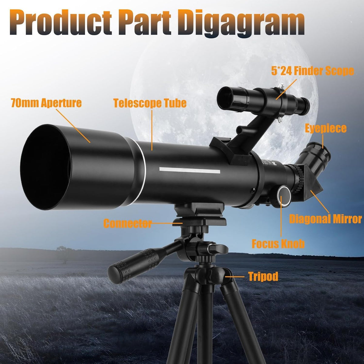 Vilupvie telescope designed for kids and beginners to spark curiosity.