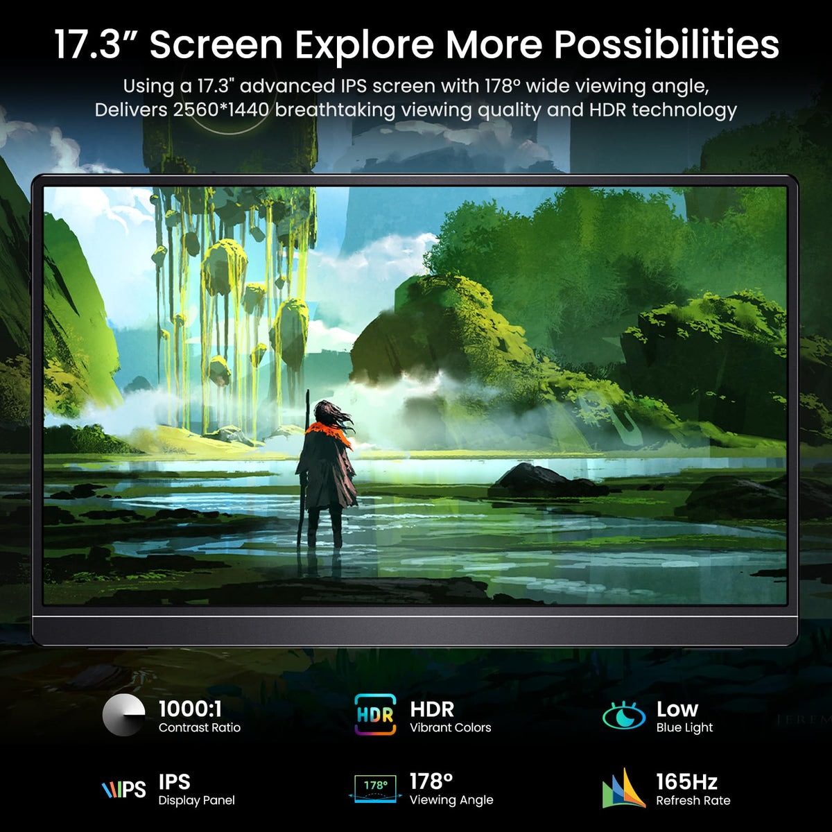 VILVA 17.3-inch ultra-narrow bezel display ideal for multitasking.