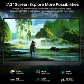 VILVA 17.3-inch ultra-narrow bezel display ideal for multitasking.