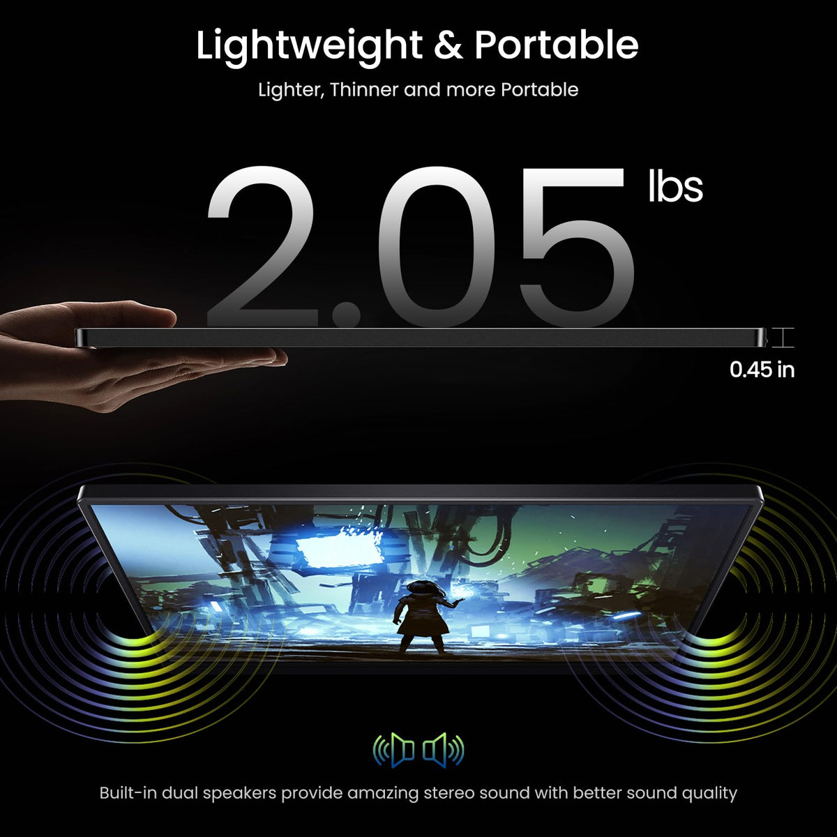 VILVA 2.5K QHD clarity for sharper on-screen details.