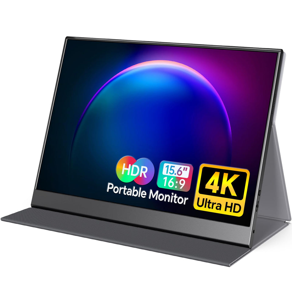 VILVA 4K portable monitor with a 15.6-inch display for travel productivity.