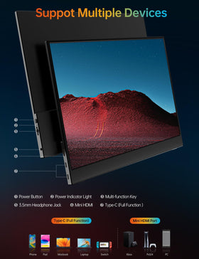 VILVA portable monitor in travel scene showing compact convenience and quick setup