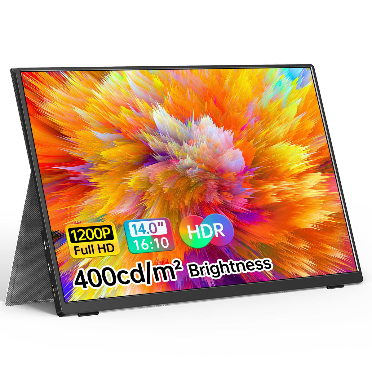 VILVA portable monitor front view with vivid colors for travel use