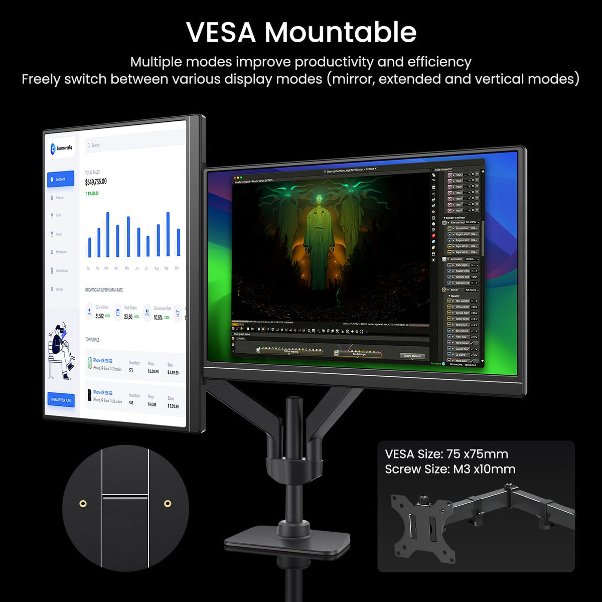 VILVA portable monitor setup for travel or remote work.