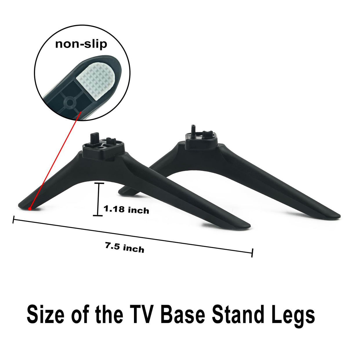 VINABTY base TV stand legs right leg for Hisense 43H4030F3, secure stability.