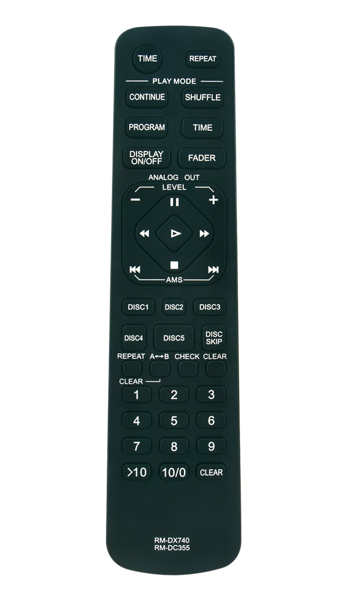 VINABTY remote front view showing full button layout and quick replacement benefit