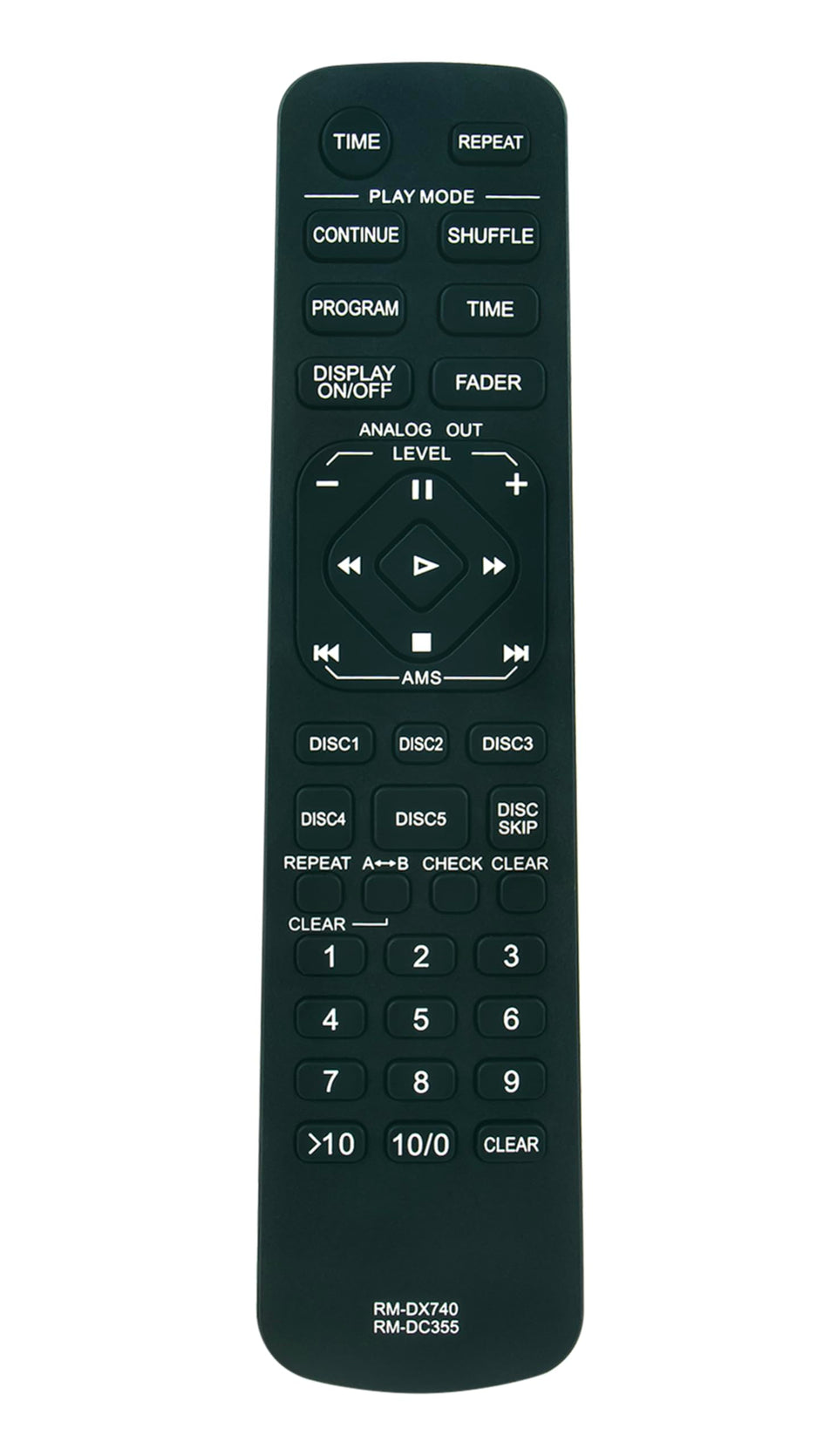 VINABTY remote front view showing full button layout and quick replacement benefit