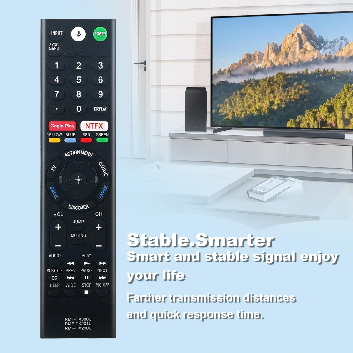 VINABTY remote in hand showing compact size and ergonomic comfort