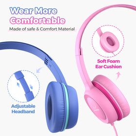 vinamass 3.5mm jack headphones compatible with many devices