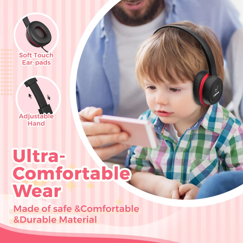 Vinamass Kids Headphones with adjustable headband for growing kids.