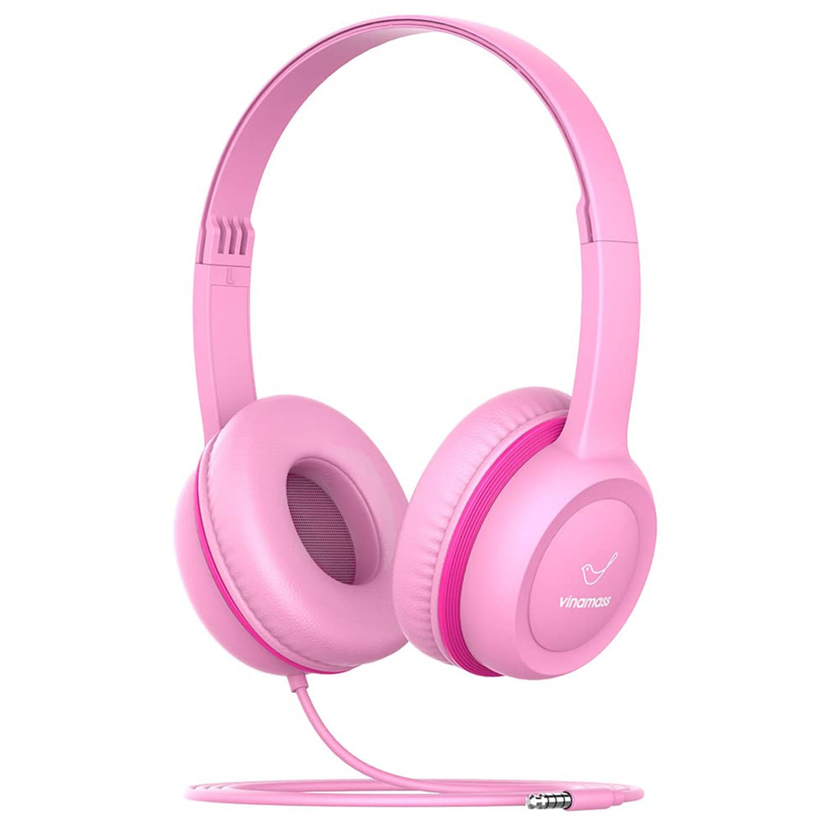 Vinamass Kids Headphones showing safe 85dB volume limit for hearing protection