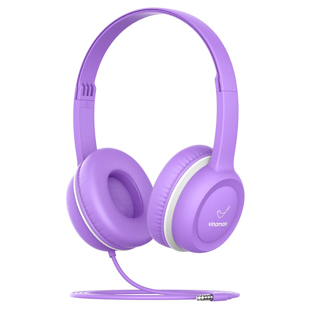 Vinamass Kids Headphones with safe-volume limiter for safe listening at school
