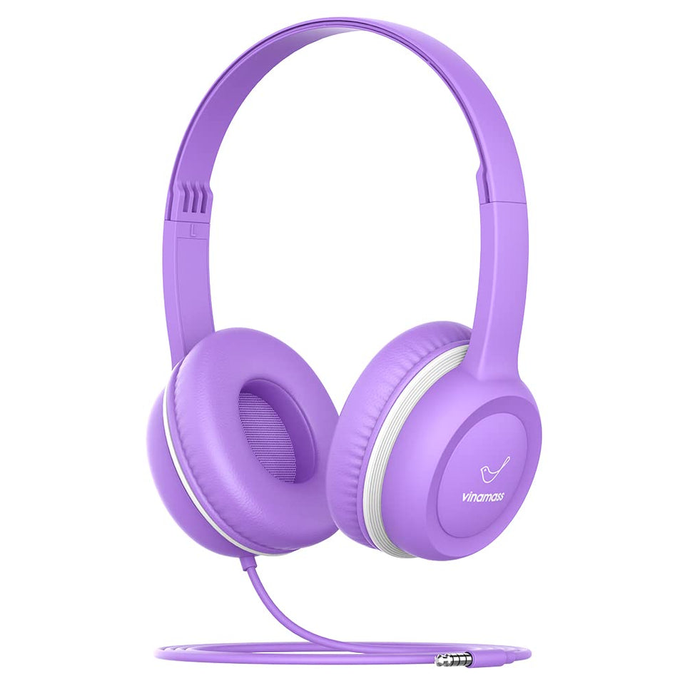 Vinamass Kids Headphones with safe-volume limiter for safe listening at school