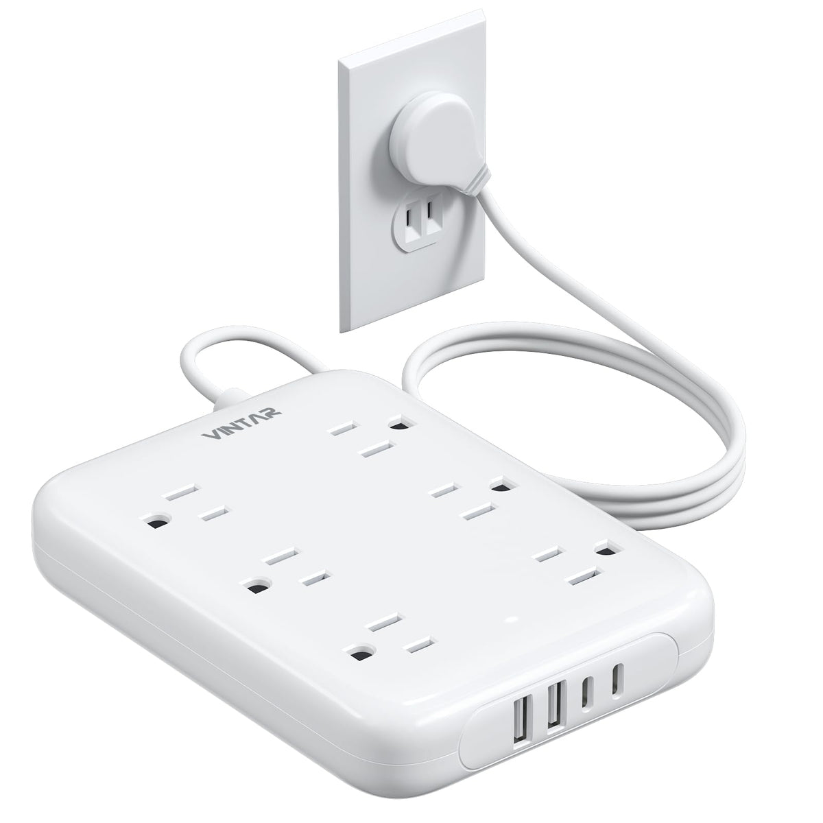 VINTAR 2 prong to 3 prong adapter for non-grounded outlets enabling safer charging stations