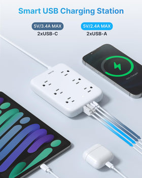 VINTAR 6 ft extension cord providing reach and organized cable management