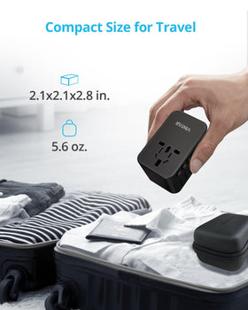 VINTAR beside smartphone showing compact size and travel convenience