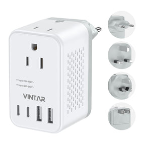 VINTAR front view showing sockets and compact design for easy packing