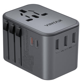 VINTAR front view showing silver housing and port layout for easy packing