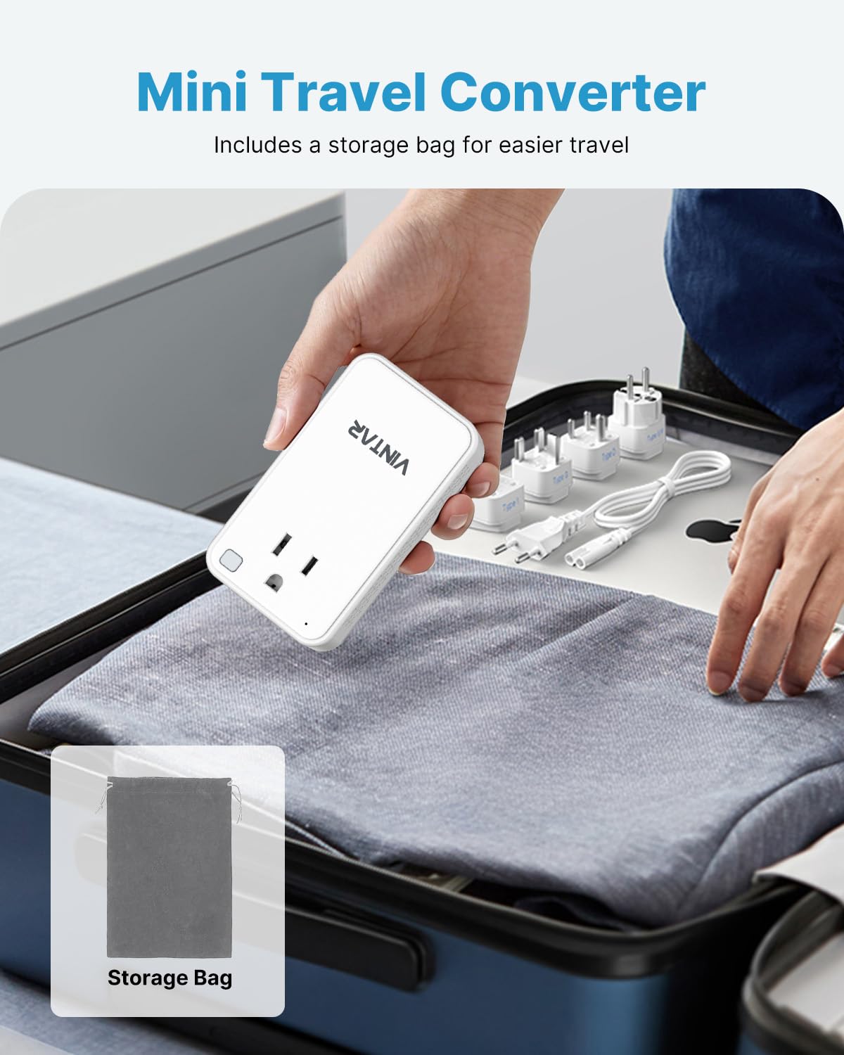 Includes international plug set for Europe, UK, Australia, and more