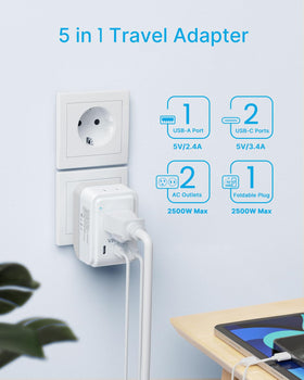 VINTAR LED power indicator confirms when the adapter is live.