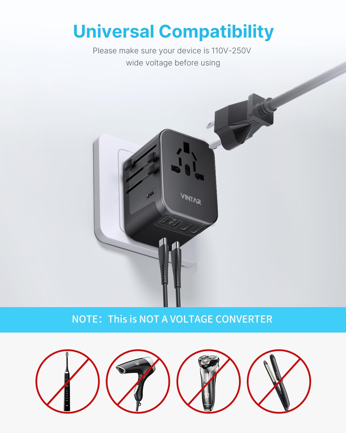VINTAR LED power indicator shows power status at a glance