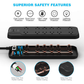 VINTAR dual 4800J protection guards devices from surges and spikes.