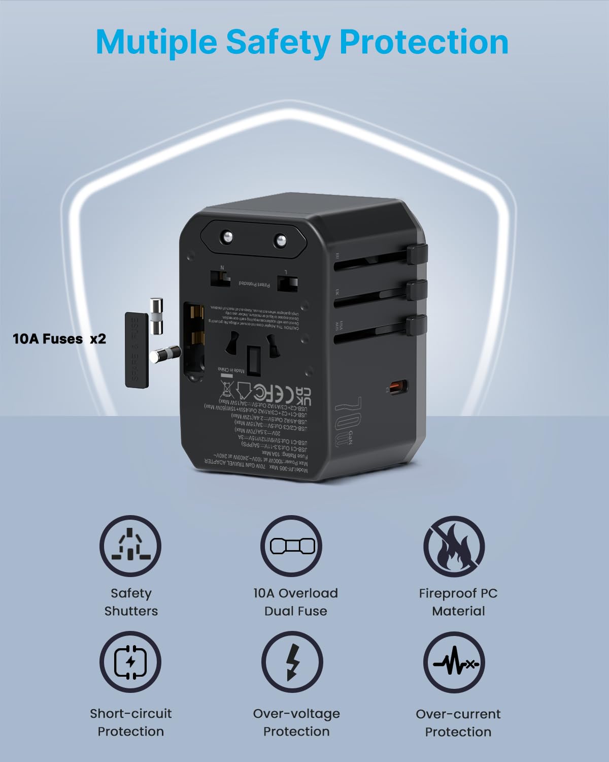 VINTAR held in hand for scale showing lightweight compact travel advantage