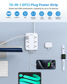 VINTAR surge protection label highlighting 1050J protection for electronics