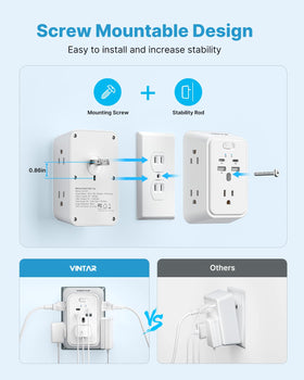 VINTAR wall-mount screw enables stable installation