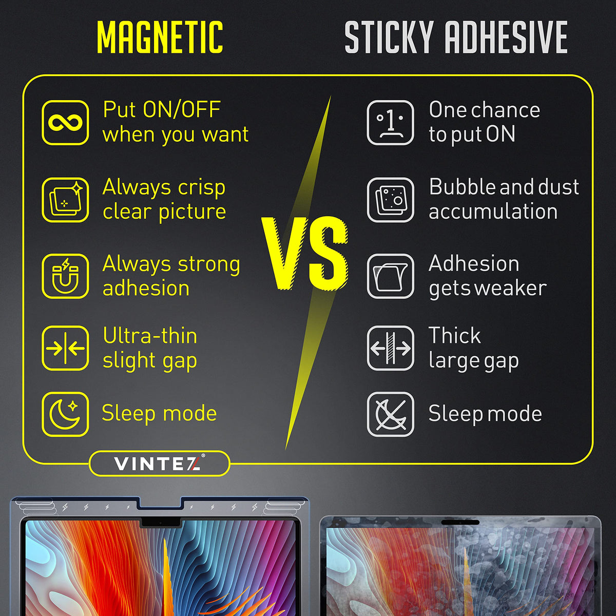 VINTEZ compatible with MacBook Pro 16 models for privacy on the go