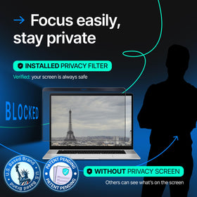 VINTEZ blue light blocking filter on MacBook Air 13 – reduced glare in bright rooms