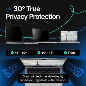VINTEZ privacy screen angled display demonstrates enhanced privacy at a glance