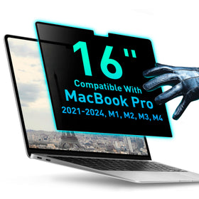 VINTEZ magnetic privacy screen front view for MacBook Pro 16 protects content