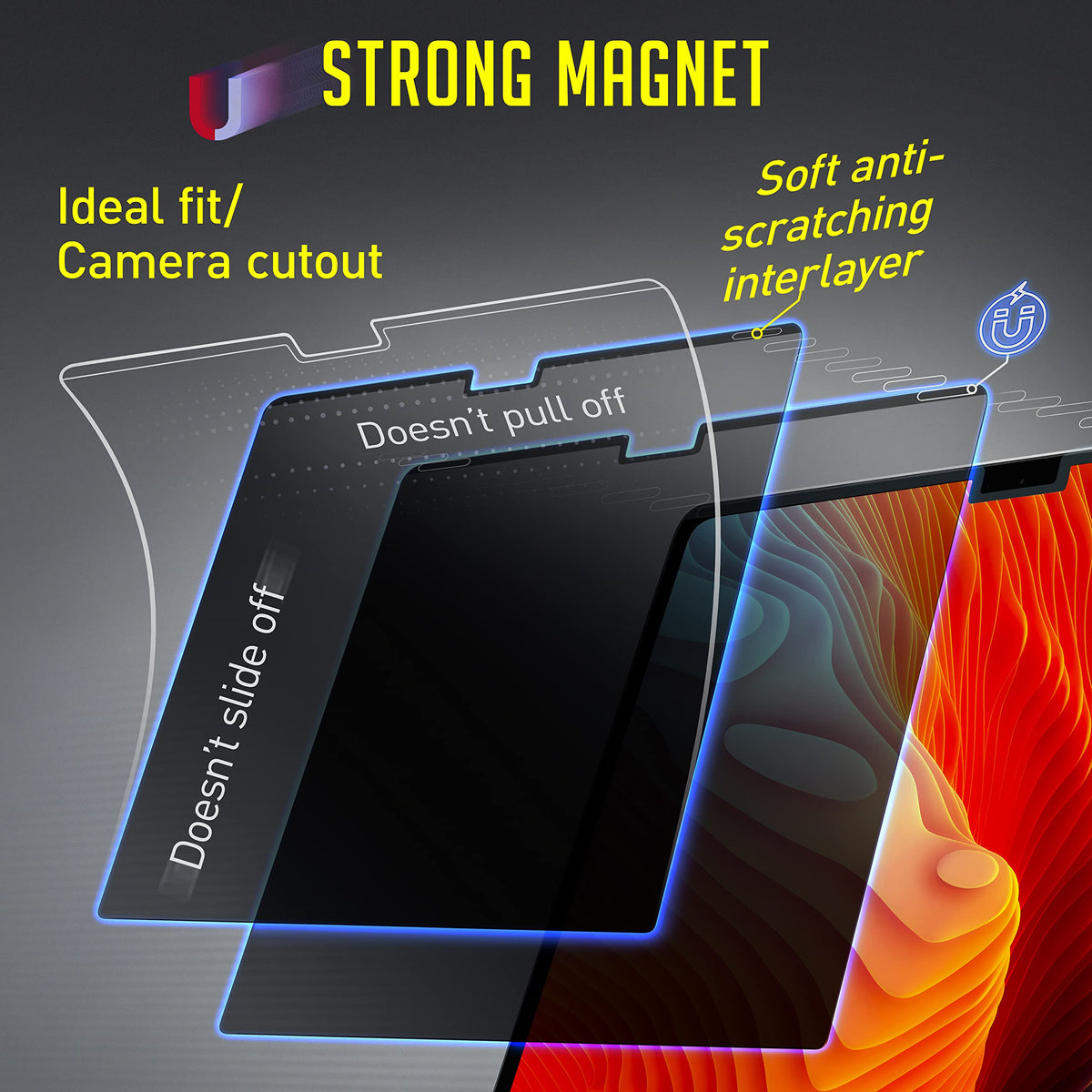 VINTEZ patent-pending privacy screen with advanced protection