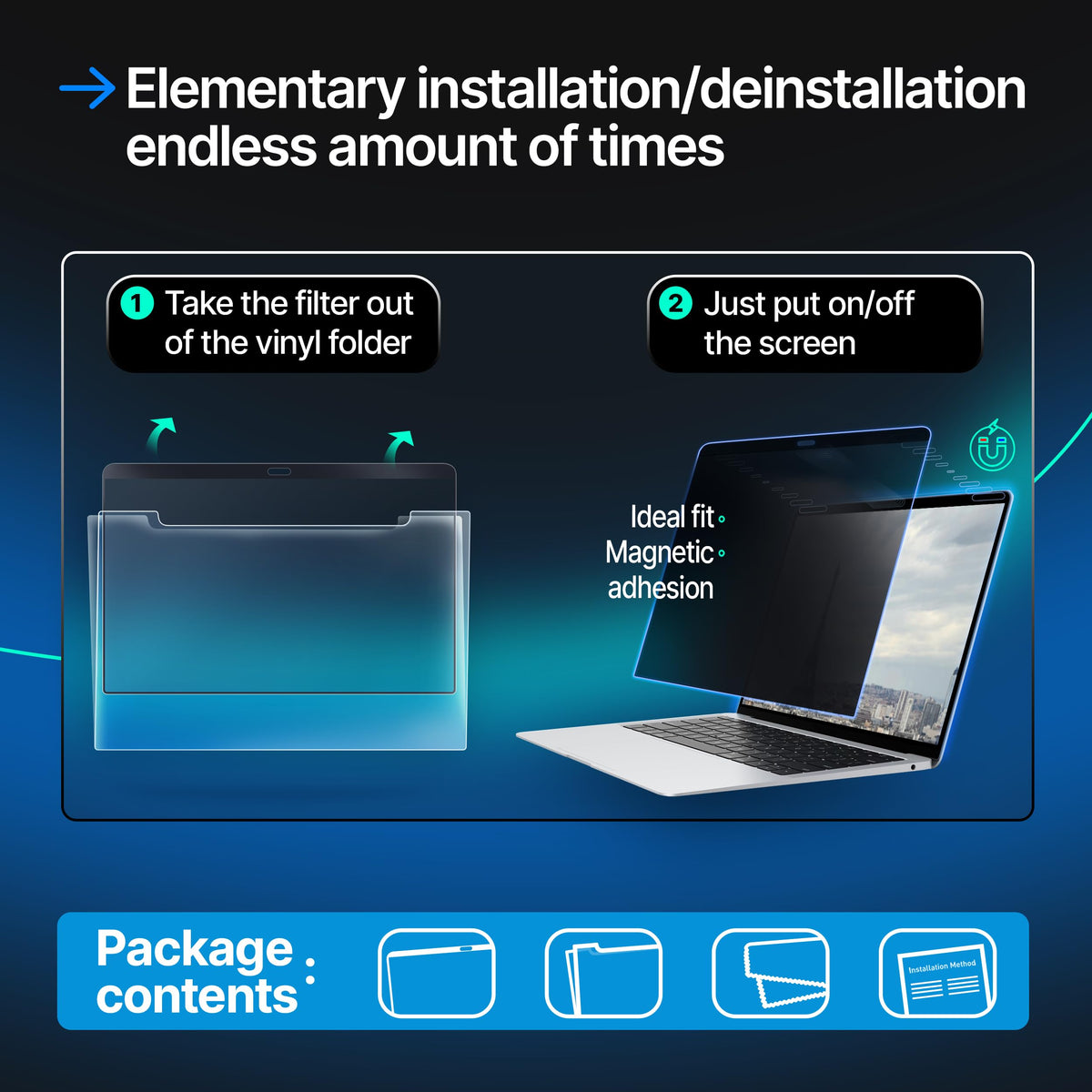 VINTEZ privacy angle adjustment lets you control viewing privacy.