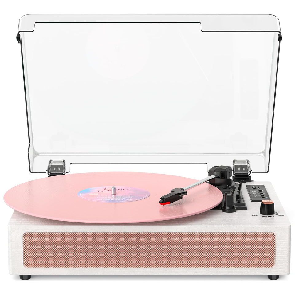 VINYLS LINK pink vintage design enhances living spaces with retro flair.