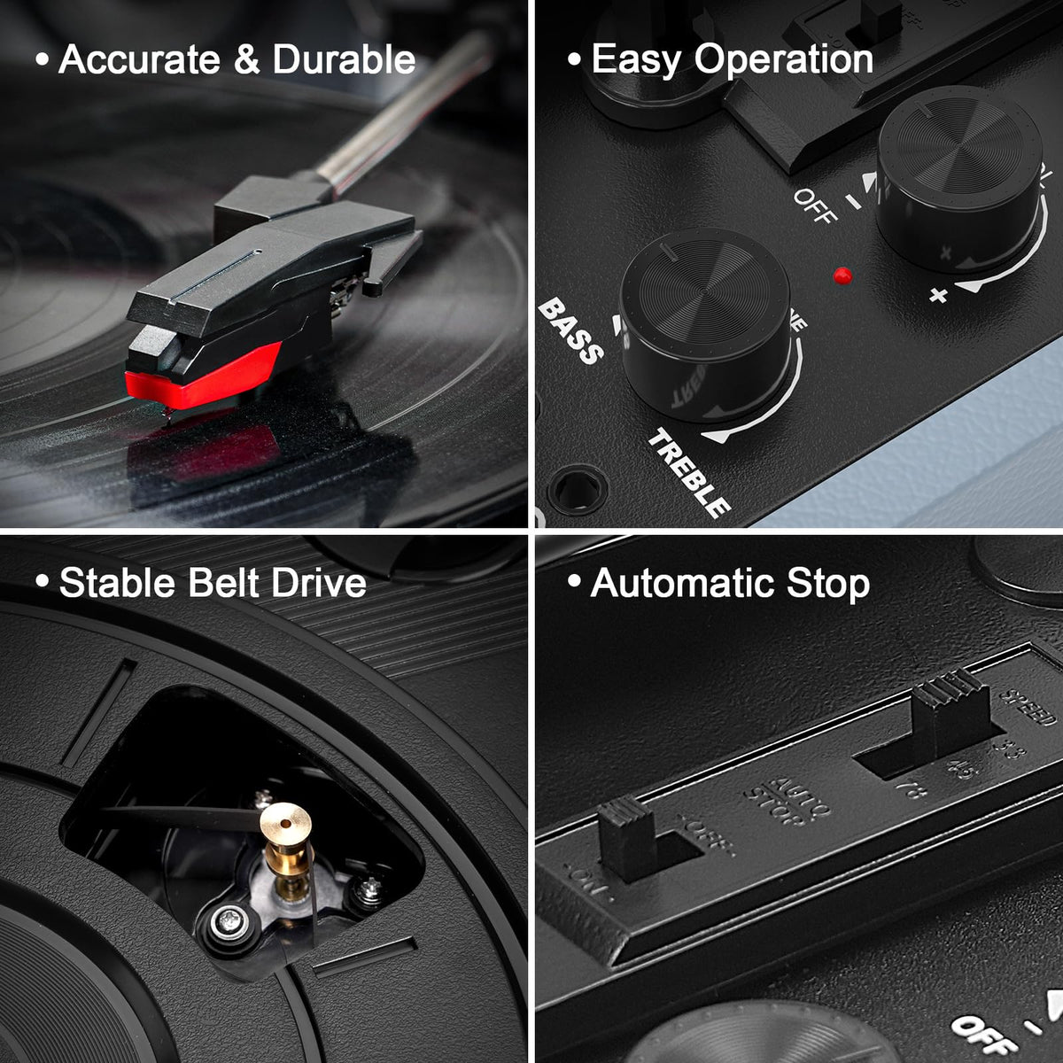 VINYLS LINK rear ports showing AUX RCA and headphone jack for flexible connections