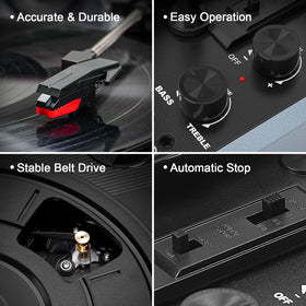 VINYLS LINK rear ports showing AUX RCA and headphone jack for flexible connections