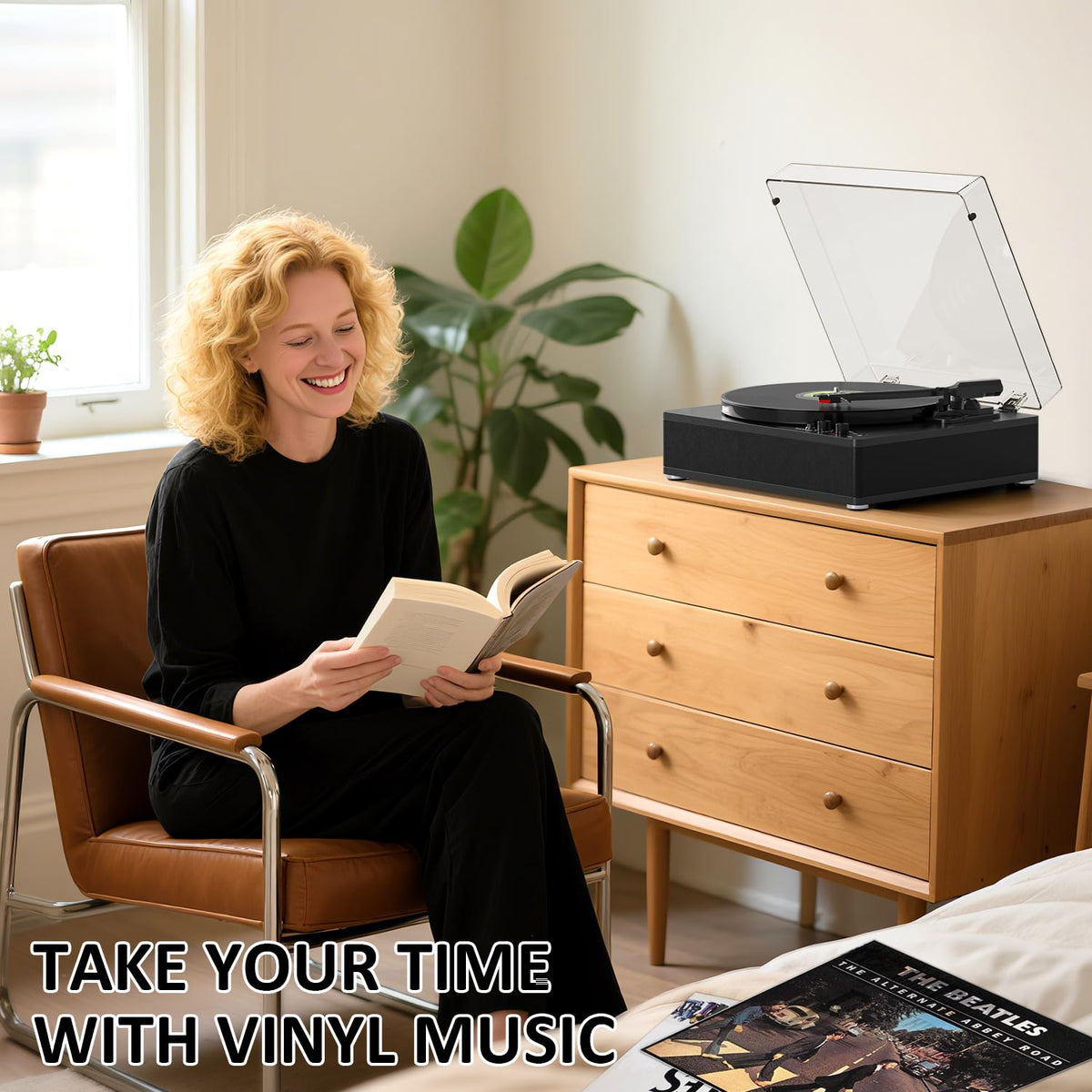 VINYLS LINK adjustable counterweight for stable tonearm tracking during playback.
